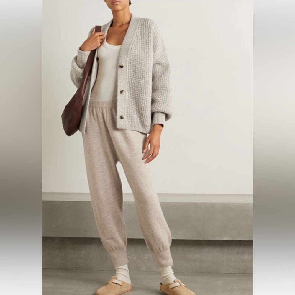 Lauren Manoogian Waffle knit oversized Alpaca cardigan